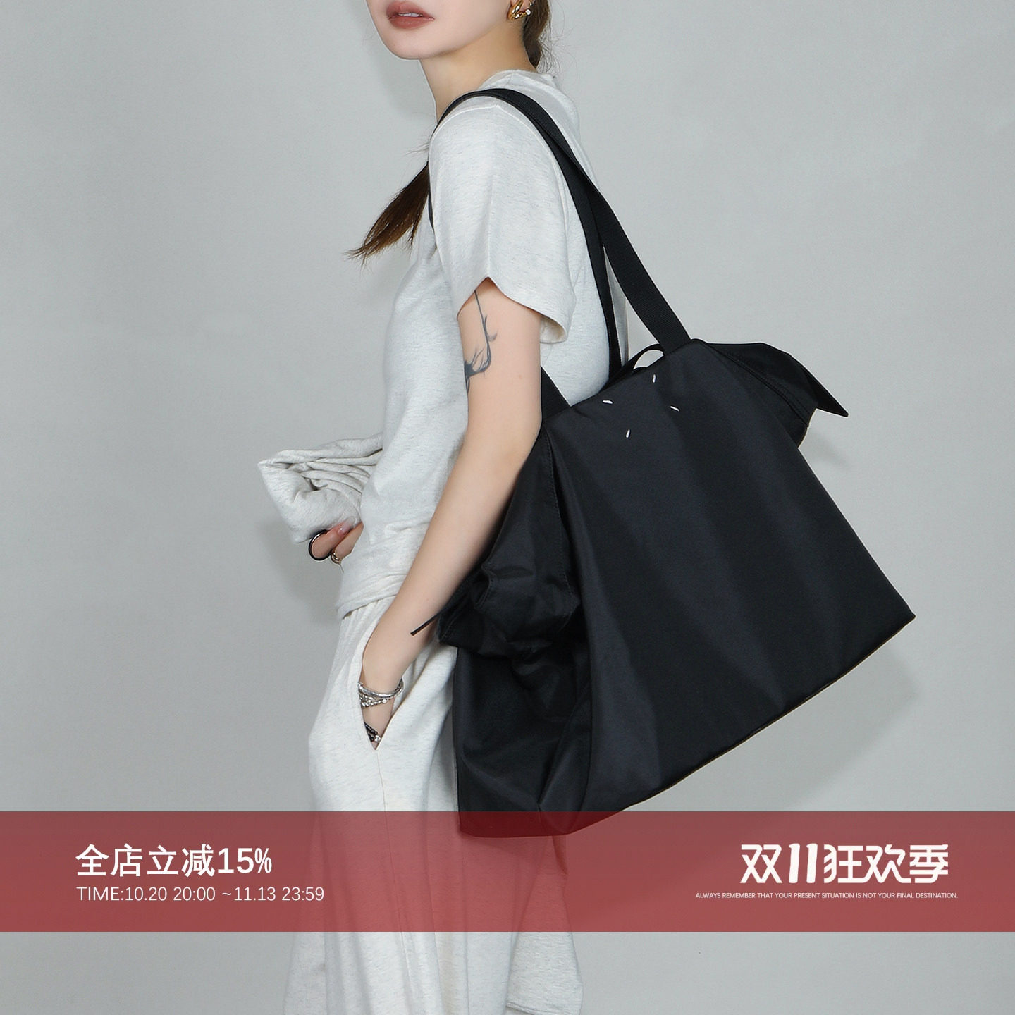 防水尼龙托特包大容量单肩旅行包
