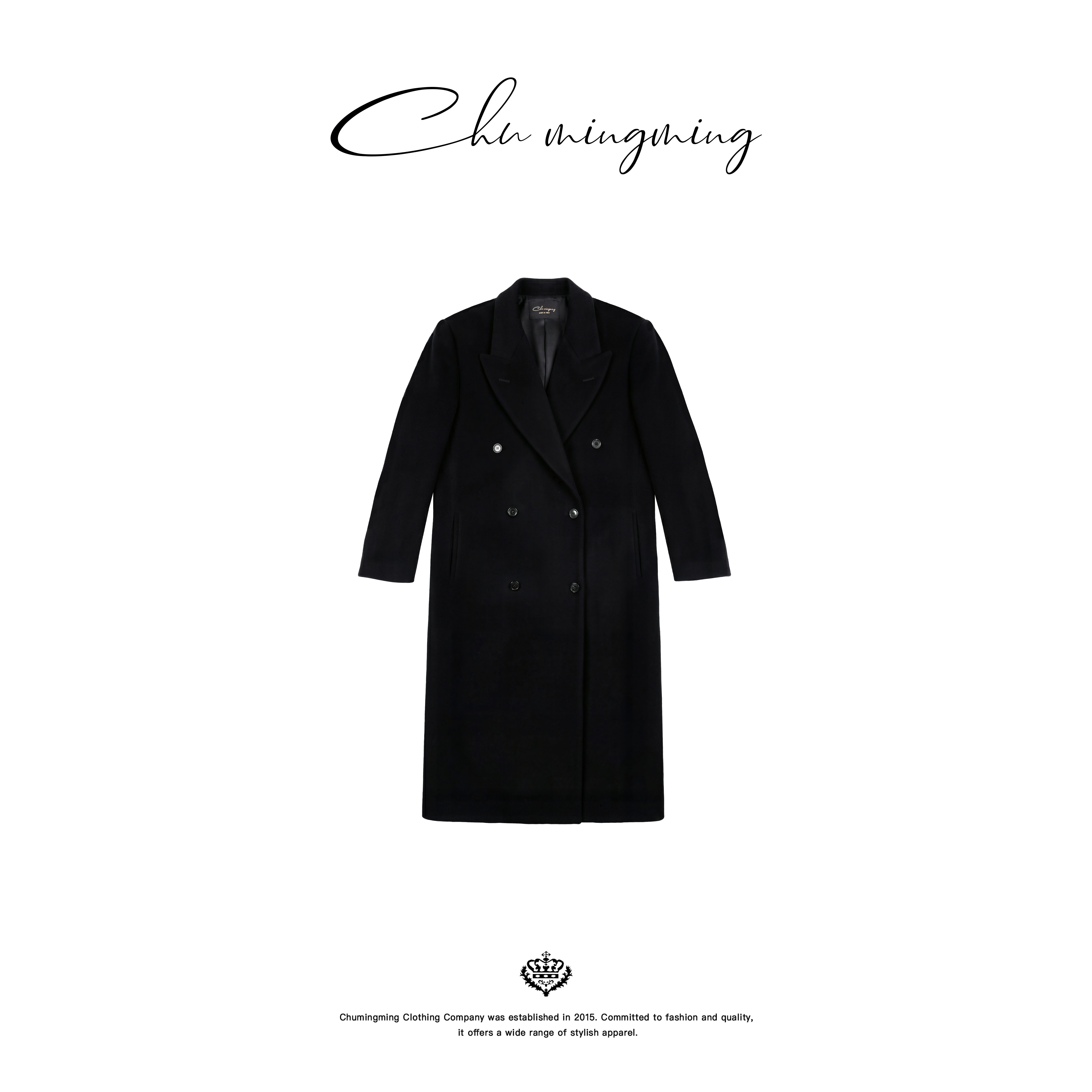 CHU楚妞[墨律]双排扣羊毛羊绒长款毛呢外套大衣NICK2508,女装/女士精品,毛呢外套,淘宝优惠券,粉丝福利购,淘宝优惠卷