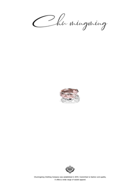 CHU楚妞撞色菱格戒指指环配饰SPZC2504