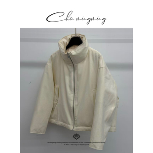 CHU楚妞[莉亚]中空纱双面90白鹅绒短款羽绒服2025冬季新款女外套