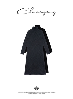 福利款!CHU楚妞毛织长袖连衣裙SH253049