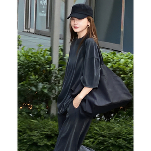 T恤宽松上衣NH2618 AMV同源纯棉短袖 CHU楚妞 夏桉