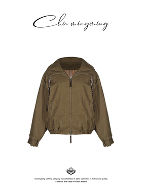 [CHU/2025SSNEW]原创设计[灵栀]抽绳复古厚外套XYJ09