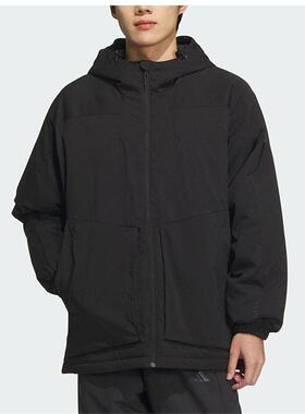 adidas阿迪男装 经典百搭舒适保暖连帽运动棉服JY4195 KF6755