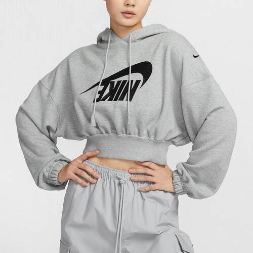 耐克女装运动休闲短款连帽卫衣