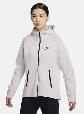 Nike/耐克女子logo印花运动训练休闲连帽防风夹克外套FB8339-019