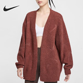 外套FZ1712 女士宽松柔软毛绒保暖针织休闲开衫 218 耐克正品 Nike