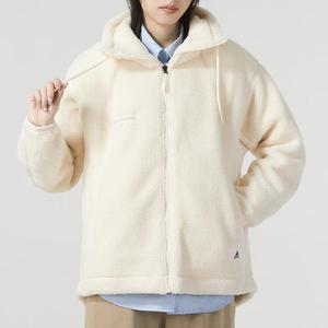 Adidas/阿迪达斯女装秋冬季新款仿羊羔绒保暖立领夹克外套 IP7059
