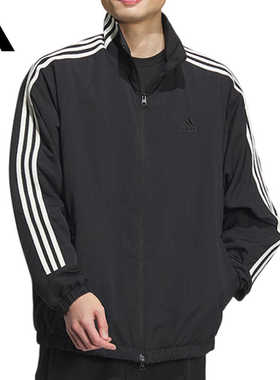 阿迪达斯秋季男子立领条纹运动训练休闲夹克外套JI6646 GM1410