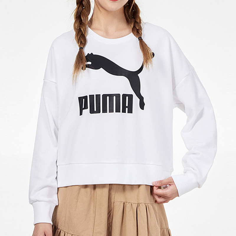 彪马/Puma 女款22年春季新款圆领长袖套头衫卫衣 53138202