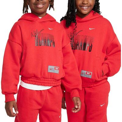 耐克大童装加绒运动连帽卫衣