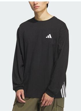 adidas阿迪男装 简约舒适时尚宽松休闲圆领长袖T恤KF5186 JC7835