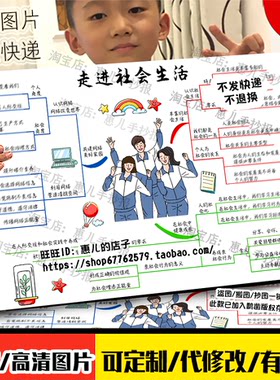八年级上册道法思维导图走进社会生活维护社会秩序国家利益手抄报