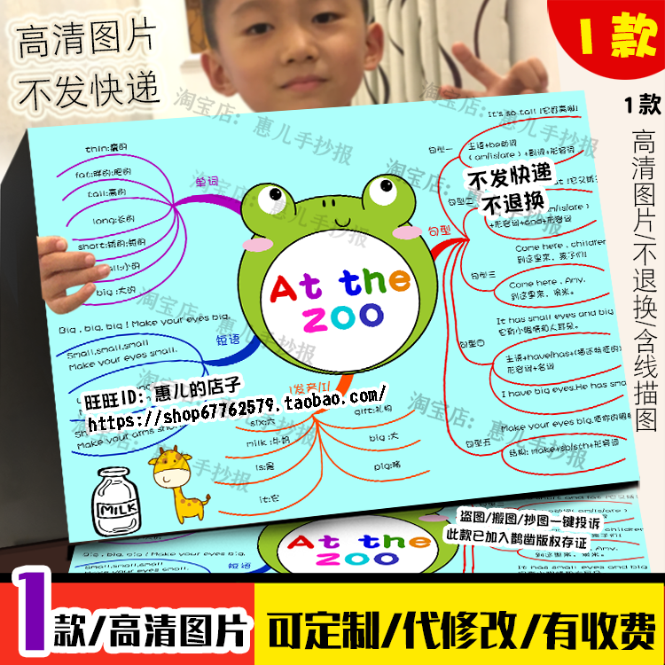 英语动物园At the zoo思维导图人三年级下册英语三单元电子手抄报,商务/设计服务,设计素材/源文件,淘宝优惠券,粉丝福利购,淘宝优惠卷