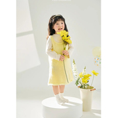 女童摄影服装 黄色时尚 舒适裙气影楼 宝宝新款 儿童多巴胺背心裙韩版