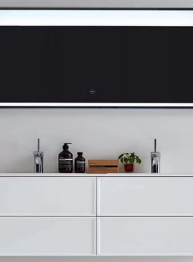 北欧出口实木浴室柜组合现代简约挂墙式洗脸盆卫生间1米2双盆白色