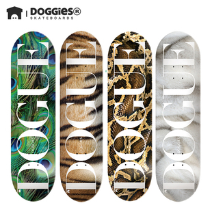 Doggies初学者成人青少年专业双翘滑板 板面送砂纸/整板-野生系列