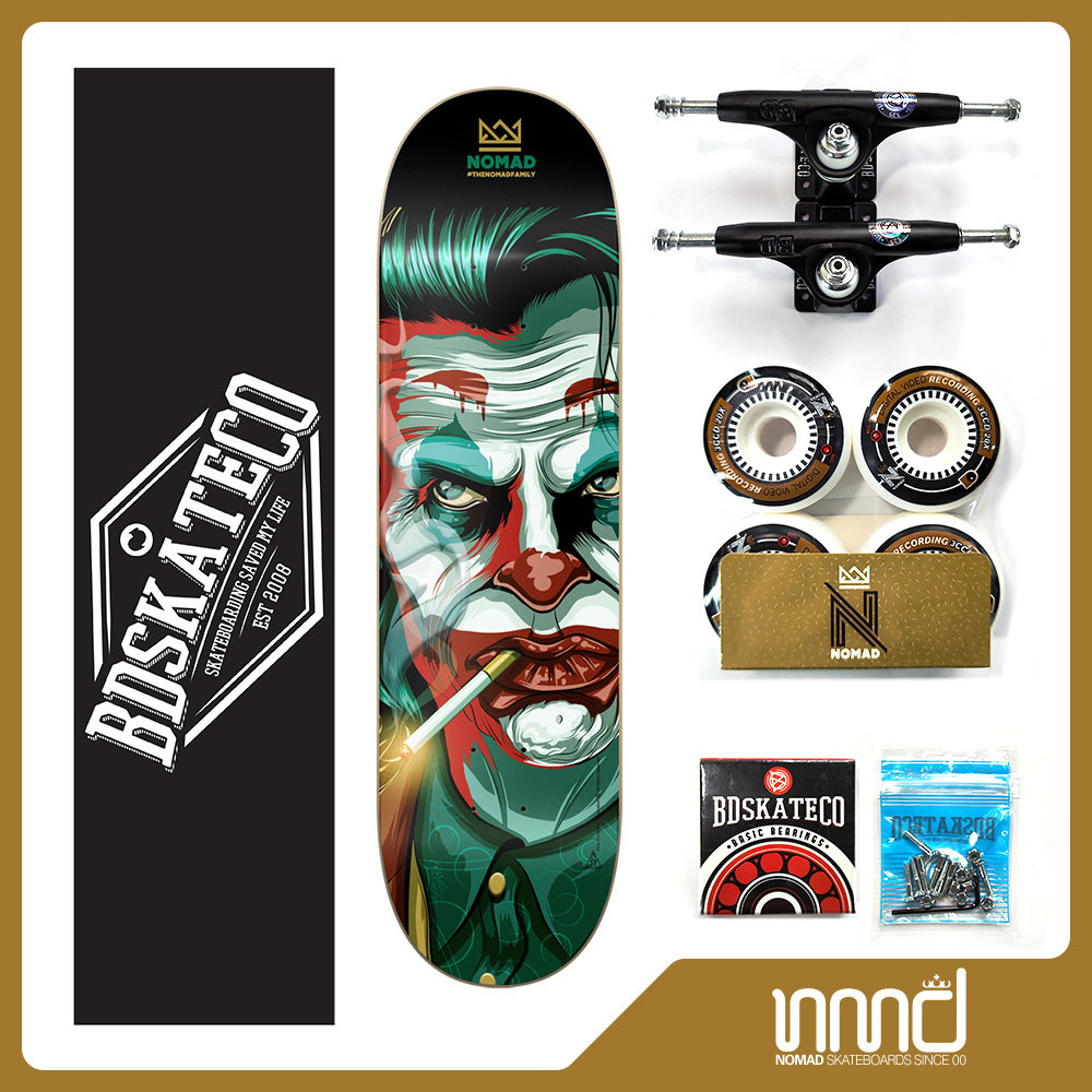 SUMMERSkate滑板西班牙NOMAD进口双翘滑板加拿大枫木8X31.75-小丑