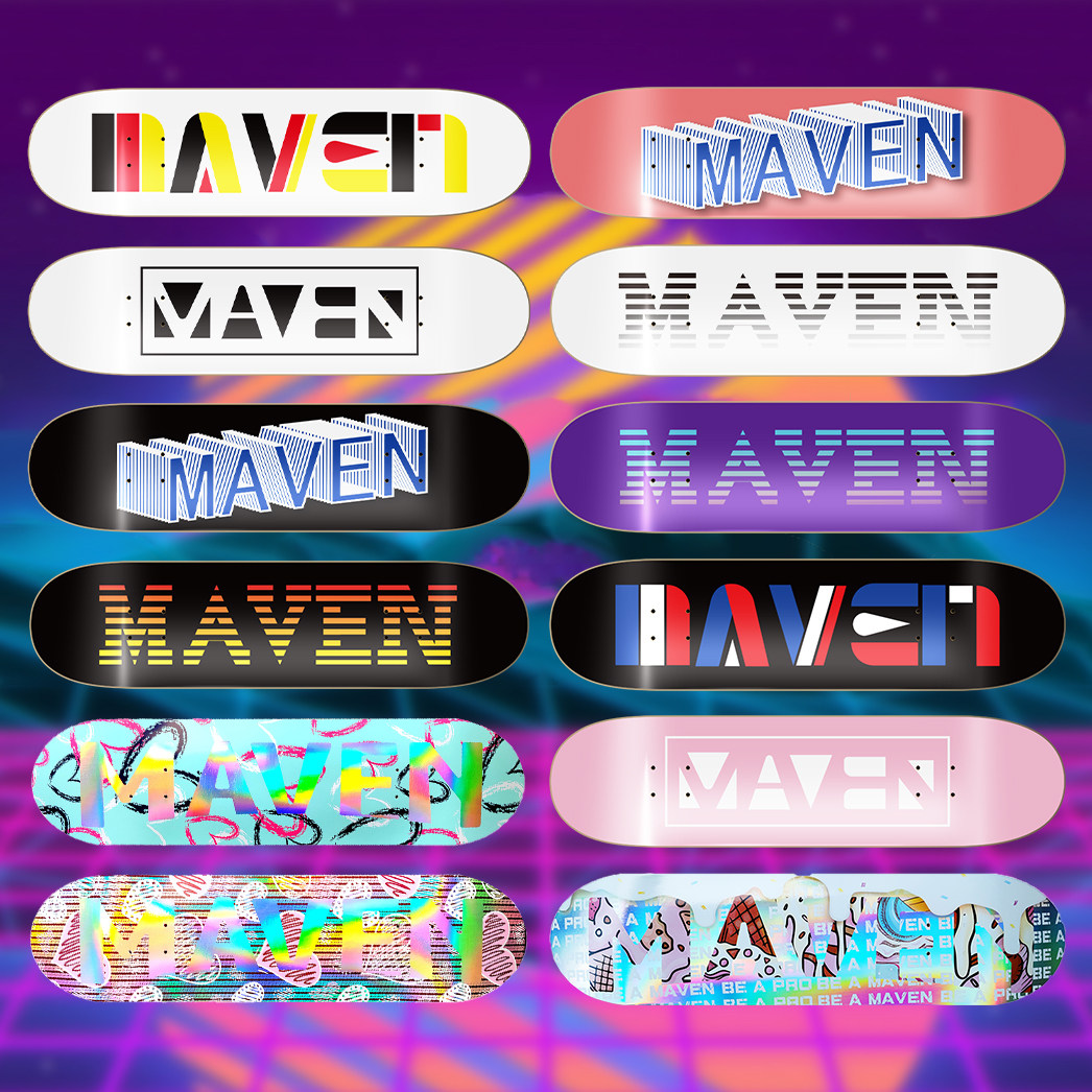 maven专业双翘滑板初学者男女图片