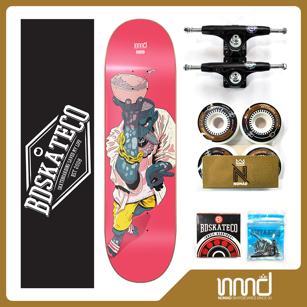 SUMMERSkate滑板西班牙NOMAD进口双翘滑板加拿大枫木8X31.75-河童