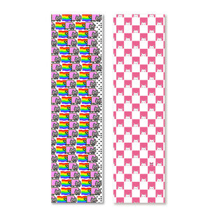 Maven专业双翘鱼板磨砂防滑细砂透明彩色砂纸 重复猫猫系列