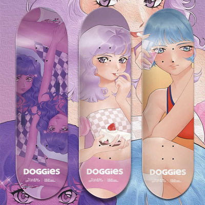 doggies专业成人双翘滑板砂纸