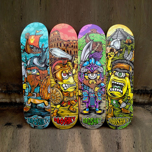 SUMMERSkate 德国Droshky双翘滑板加拿大枫木 8X31.75 小黄人系列