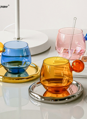 cupmystery设计小众高颜值轻奢拿铁咖啡杯碟套装高档精致英式茶具