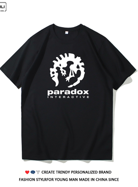 Paradox Interactive纯棉短袖国潮小众宽松情侣P社游戏周边T恤夏