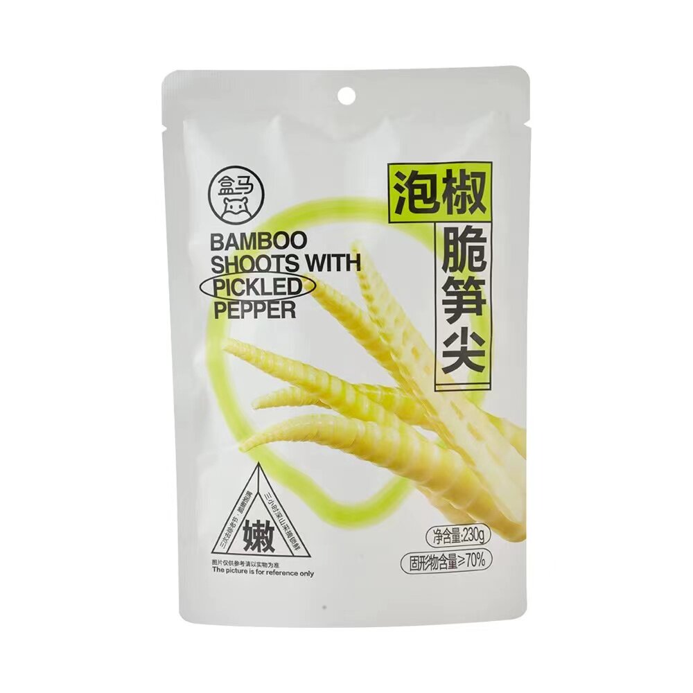 盒马代购泡椒脆笋尖230g老坛山椒味休闲零食野生罗汉笋特色下酒菜图片
