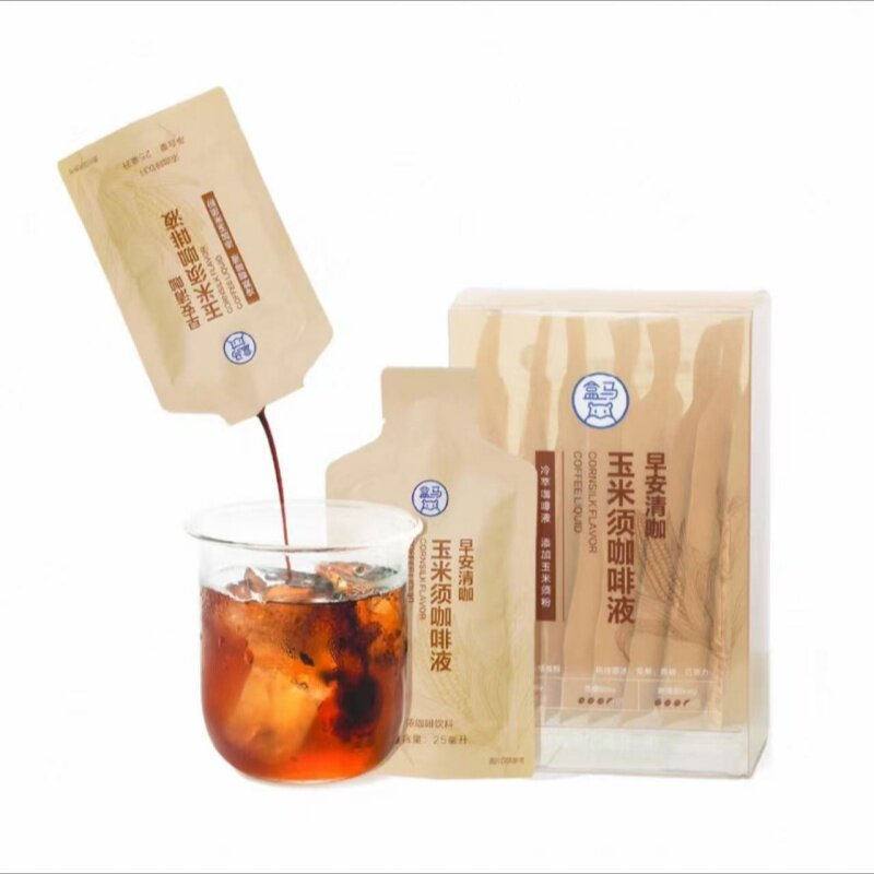 盒马代购早安清咖玉米须冷萃取咖啡液25ml*8早晨来一杯咖啡冲饮料图片