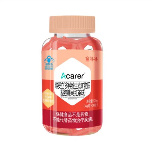 盒马代购 Acarer维妥立维生素矿物质凝胶软糖果4g *30红茶味Q弹