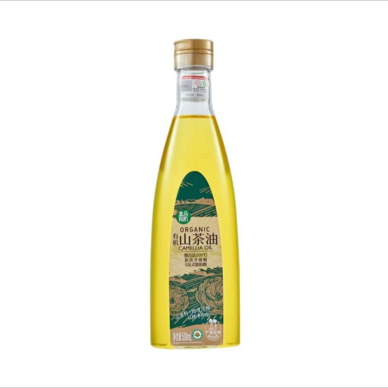 盒马代购食用油凉拌炒煎用有机初榨山核桃油山茶油500ml
