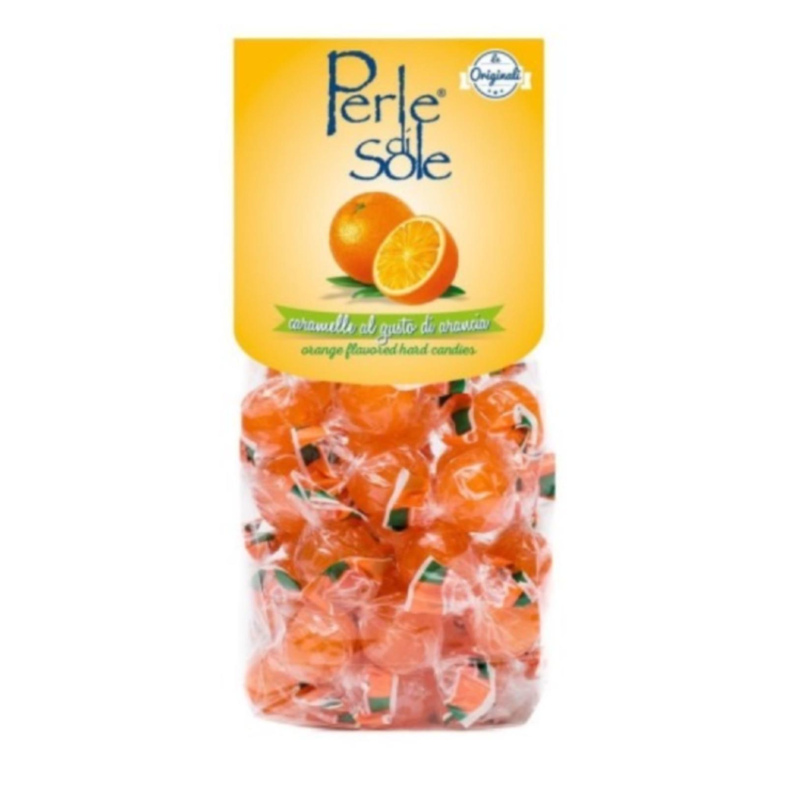 代购意大利Perle diSole珍珠糖果甜橙味200g进口孕期零食水果味糖