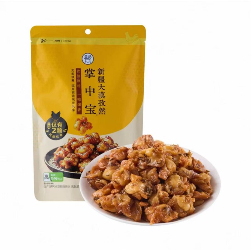盒马代购新疆大漠孜然掌中宝108g 鸡肉休闲零食小包装鸡软骨