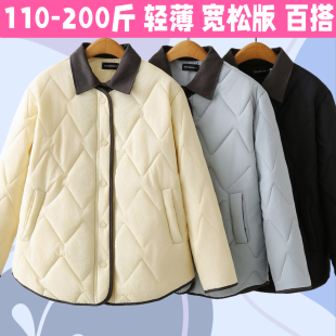 宽松百搭上衣孕期翻领夹克棉衣 羽绒棉服轻薄外套大码 孕妇装 秋冬款