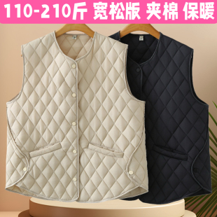 孕妇秋冬款 宽松百搭孕期保暖外套夹棉背心薄 羽绒棉服马甲内胆大码