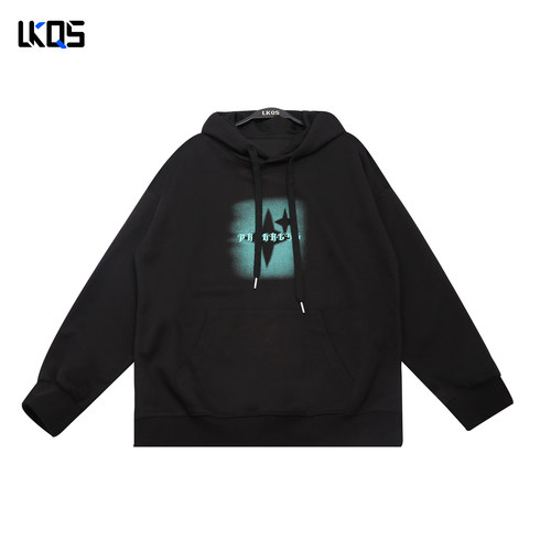 骆克骑士潮牌25秋休闲连帽卫衣男微阔简约长袖上衣套头外穿打底