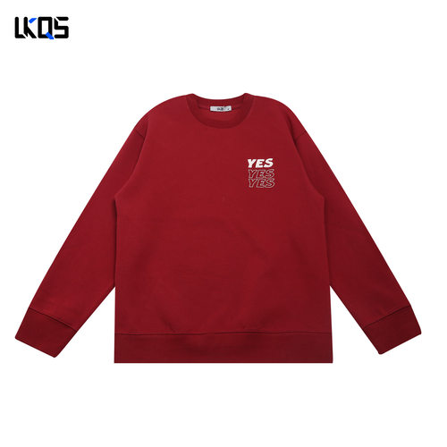 骆克骑士潮牌25秋经典圆领卫衣男微阔简约长袖上衣套头外穿打底