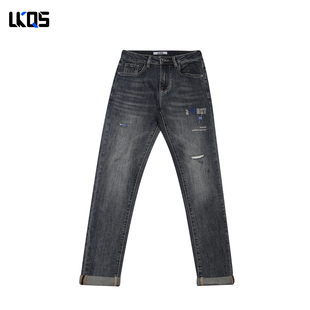 牛仔裤 休闲裤 男舒适简约牛仔裤 子合身长裤 男裤 骆克骑士潮牌25秋季