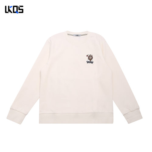 骆克骑士潮牌25秋经典款圆领卫衣男合身简约长袖上衣套头外穿打底