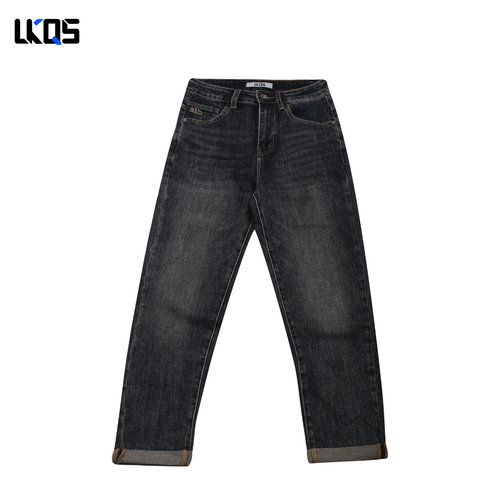 骆克骑士潮牌25秋季牛仔裤男舒适简约牛仔裤男裤子合身长裤休闲裤