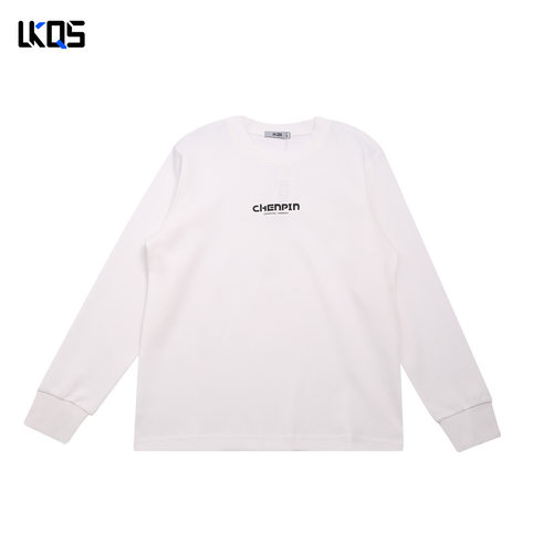 骆克骑士潮牌25秋经典款圆领卫衣男合身简约长袖上衣套头外穿打底