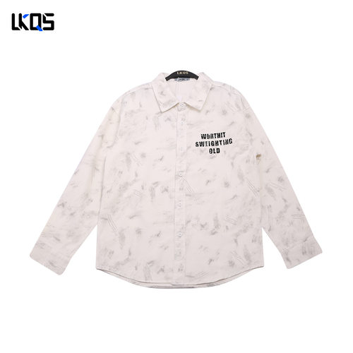 骆克骑士潮牌25秋合身版长袖衬衫男衬衣休闲基础青少年外套高级感