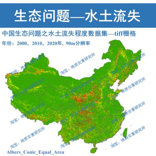 中国水土流失程度TIF栅格数据