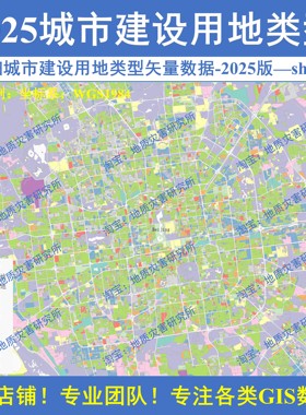 2025年城市建设用地类型shp矢量数据城市土地利用建设规划用地gis