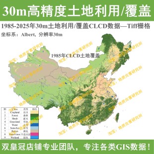 中国1985-2025年30米土地利用土地覆盖数据集TIFF栅格数据集gis图