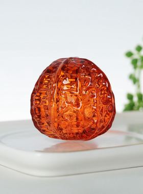 仿真水晶琉璃小核桃摆件高档工艺品办公室镇纸客厅装饰送朋友礼物