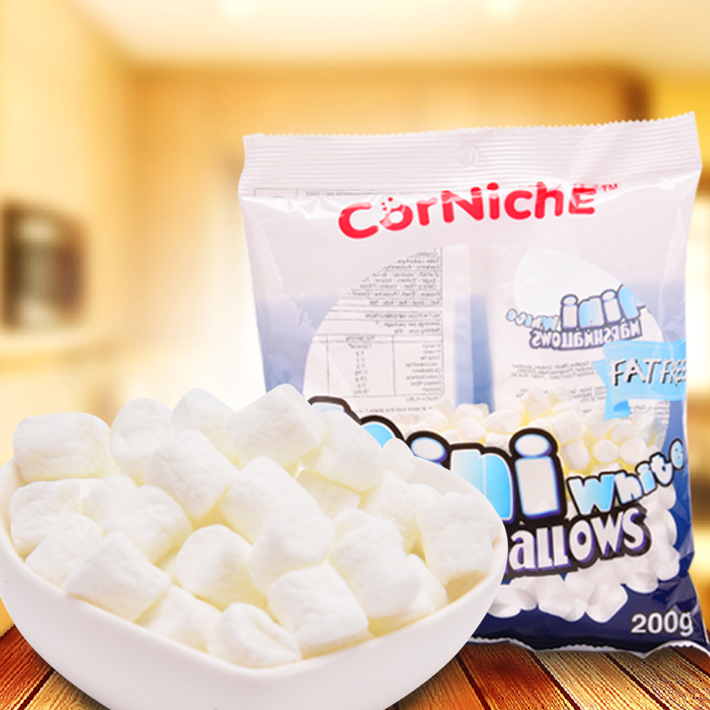 可尼斯Corniche迷你白棉花糖200g1袋网红休闲零食网红零食