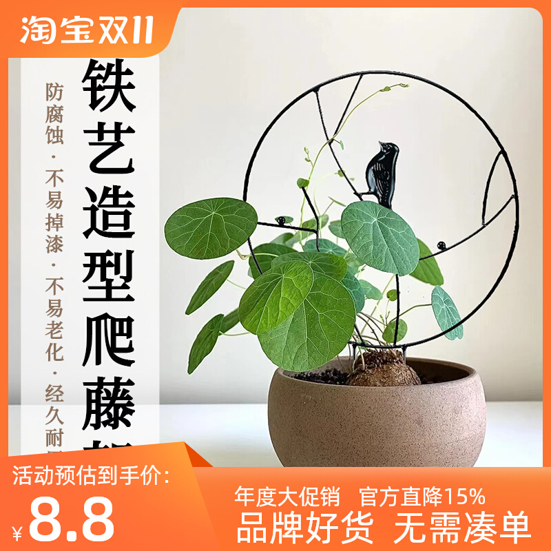 铁艺山乌龟爬藤攀爬架造型雪莹花盆阳台庭院用绿植盆景支架支伸缩